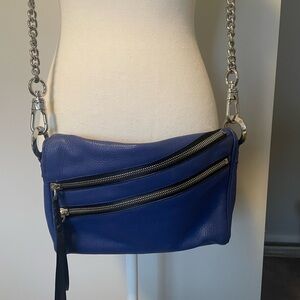 orYANY crossbody bag, blue leather